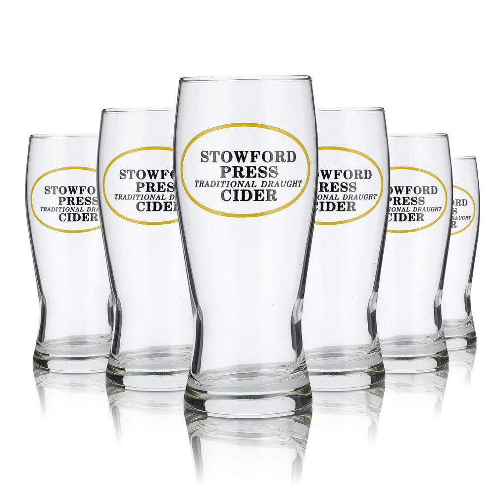 6 verres Stowford Press 0,25 l Irish Cider Half Pint Set de verres à bière Brasserie UK
