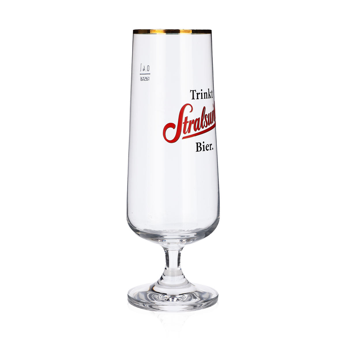 6 verres à bière Stralsunder Glas 0,4 l avec bord doré, forme pilstulpe, brasserie Hanse – Vue 3