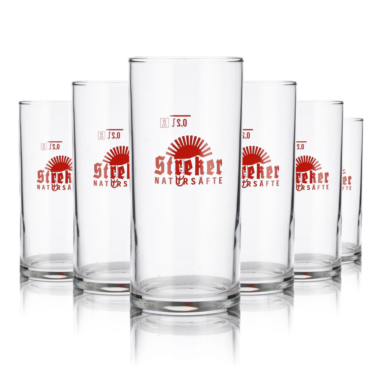 6 verres Streker 0,2 l Set de verres Willi Becher Eau minérale Jus de fruits Limonade