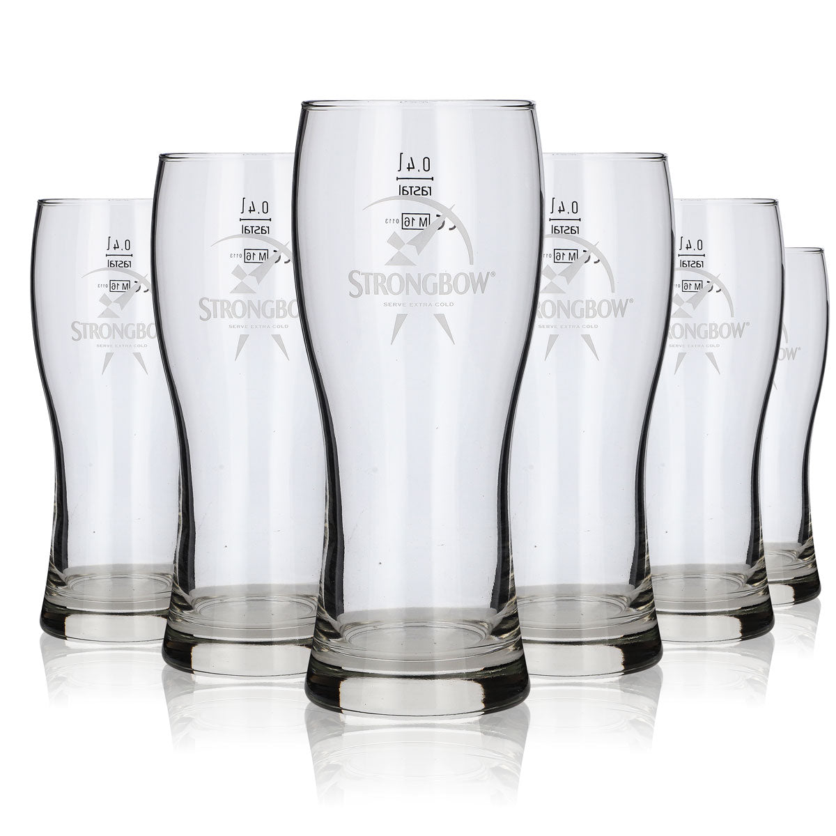 6 verres à cidre Strongbow Verres à cidre Verres 0,4 l Gobelets à pied épais – Vue 5