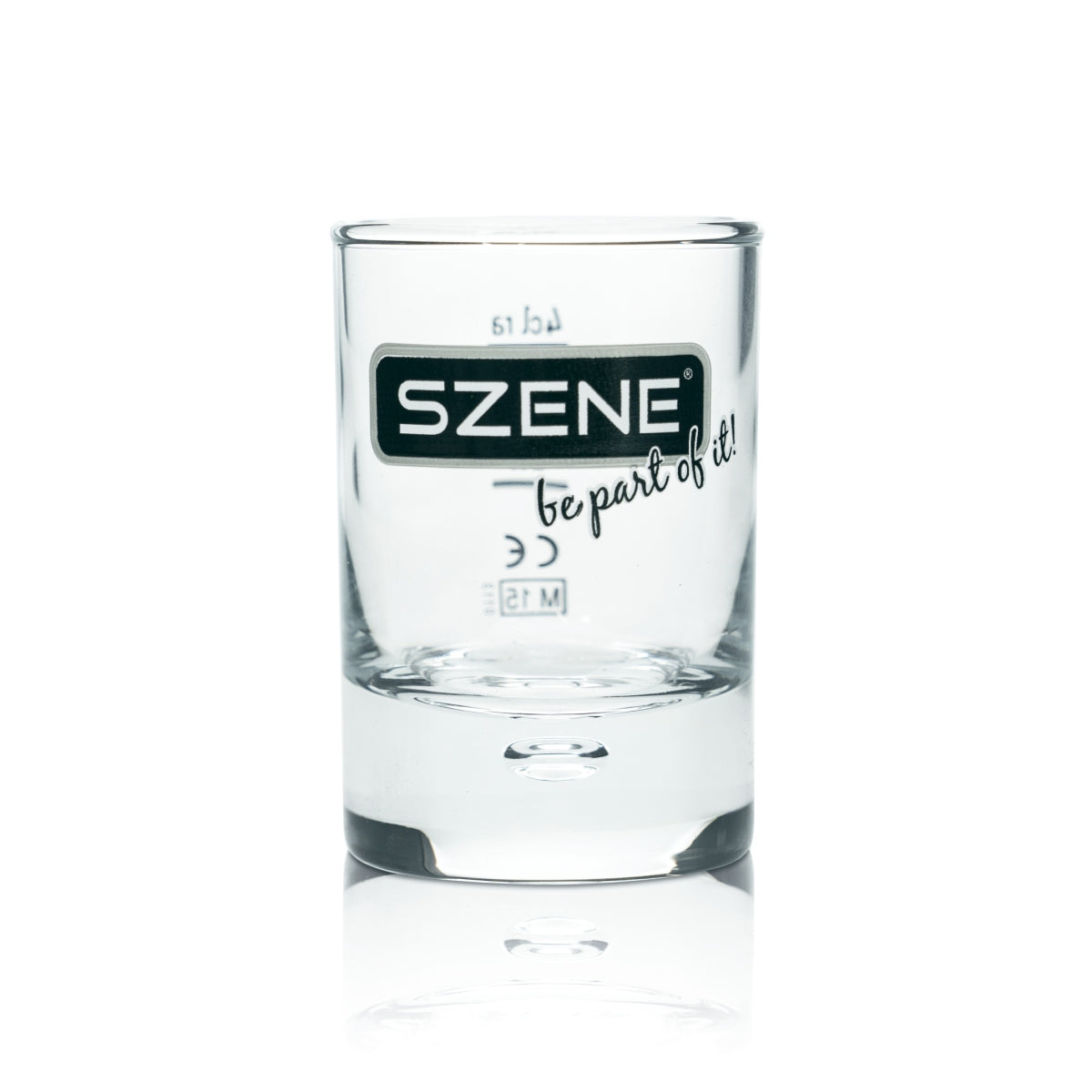 6x Verres à shot en verre 4 cl Scène Verres à shot ronds Stamper Gastronomie Chêne Bulle d'air – Vue 2