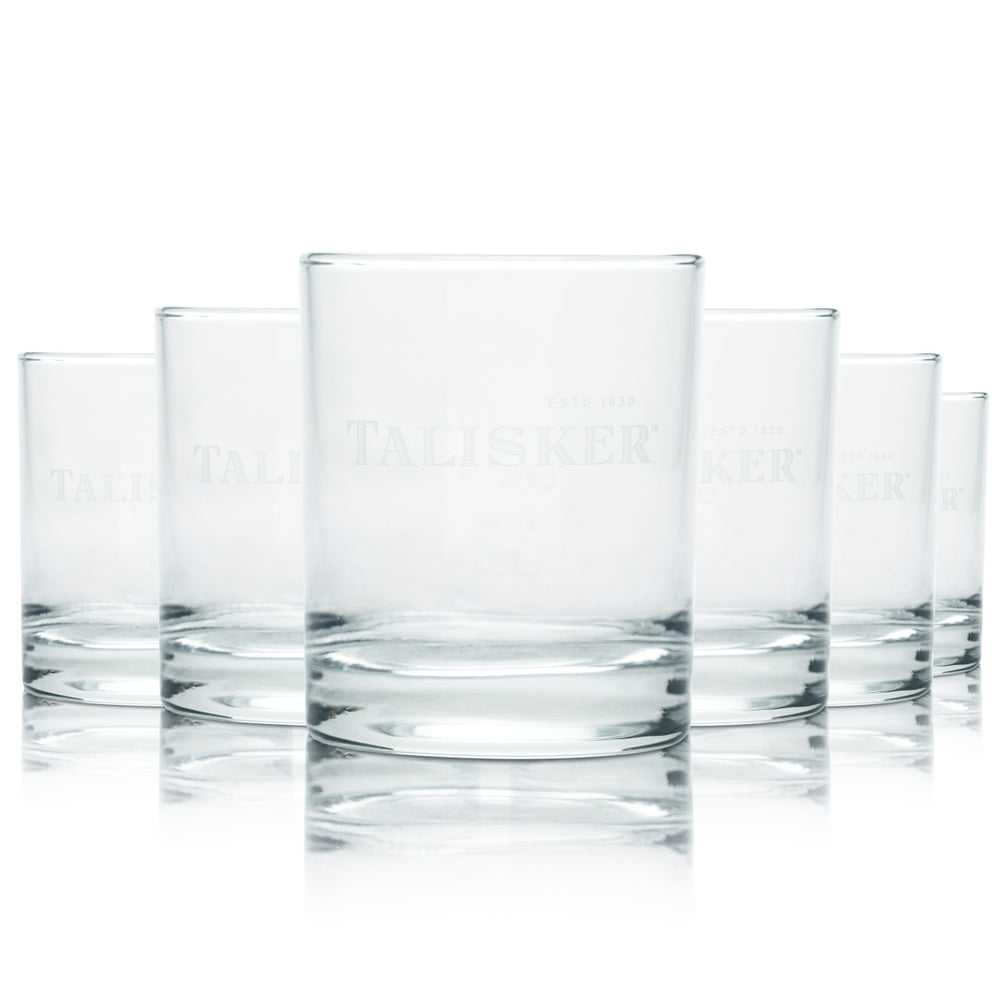 6 verres à whisky Talisker 0,25 l, gobelets, verres à whisky single malt écossais