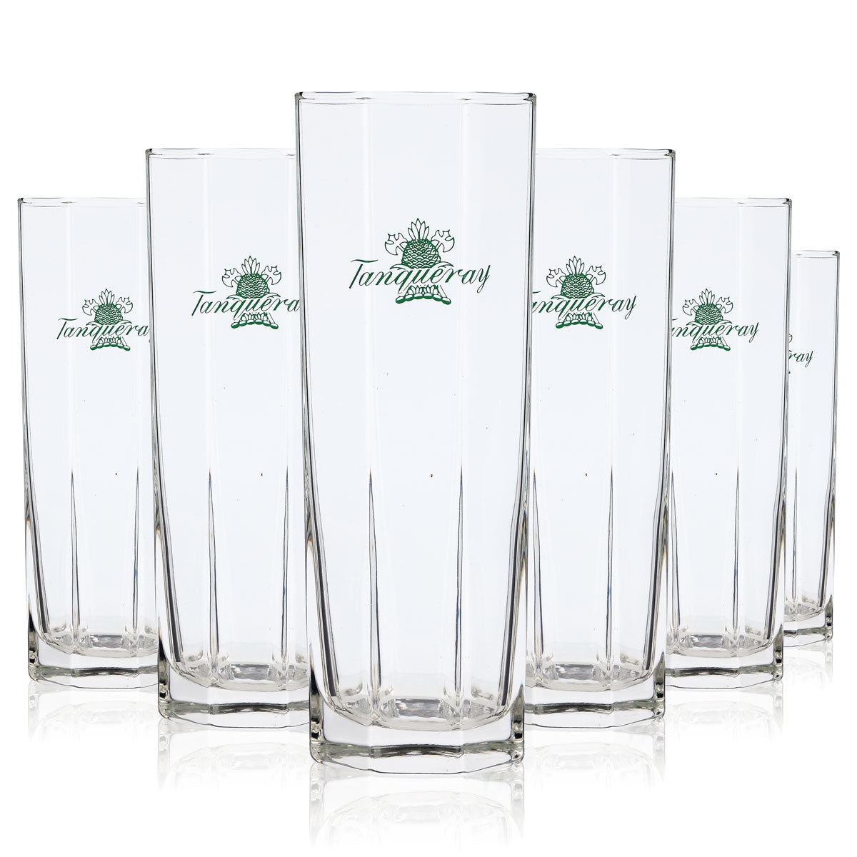 6 verres à gin Tanqueray de 0,3 l, verres à long drink octogonaux, verres à cocktail pour tonic (lot de 6)
