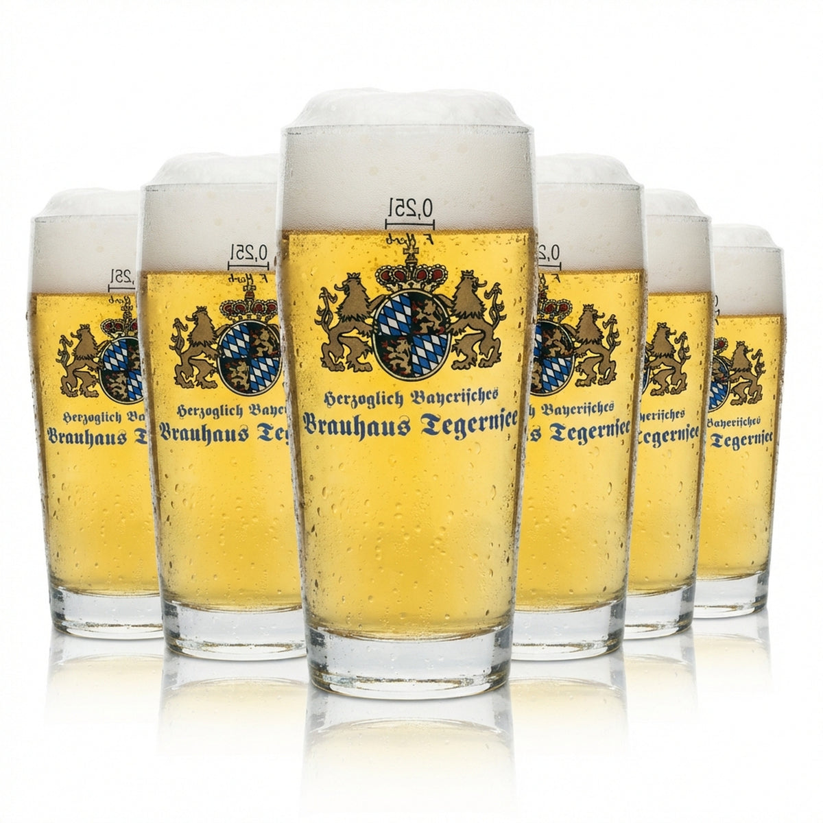 6 verres à bière Tegernsee 0,25 l Sahm