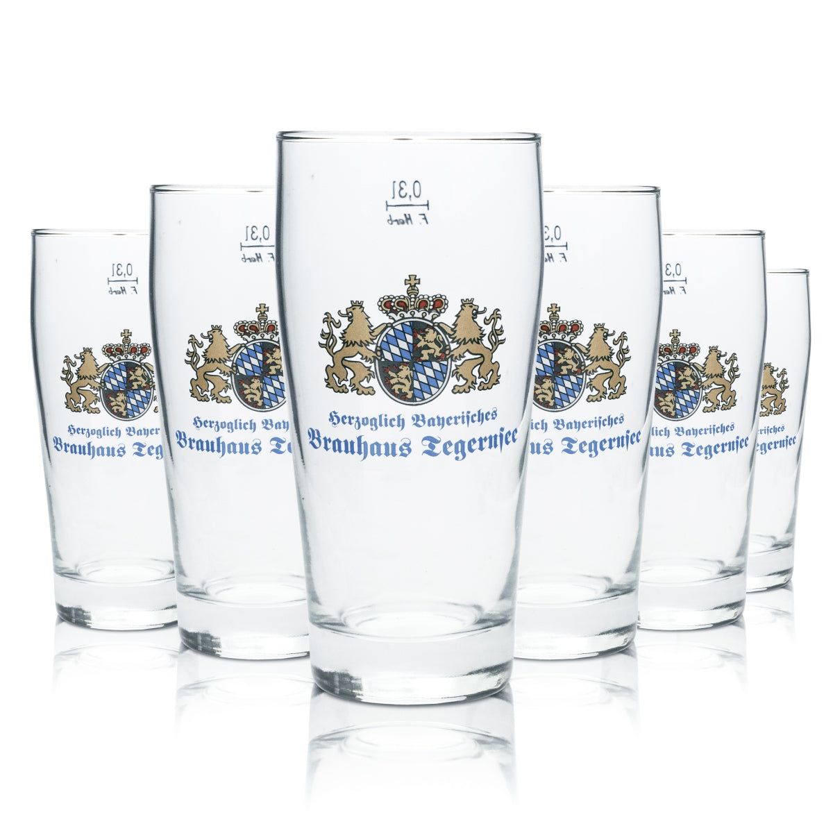 6 verres à bière Tegernsee 0,3 l, verres à bière, brasserie, brasserie artisanale, Bavière, restauration, bar