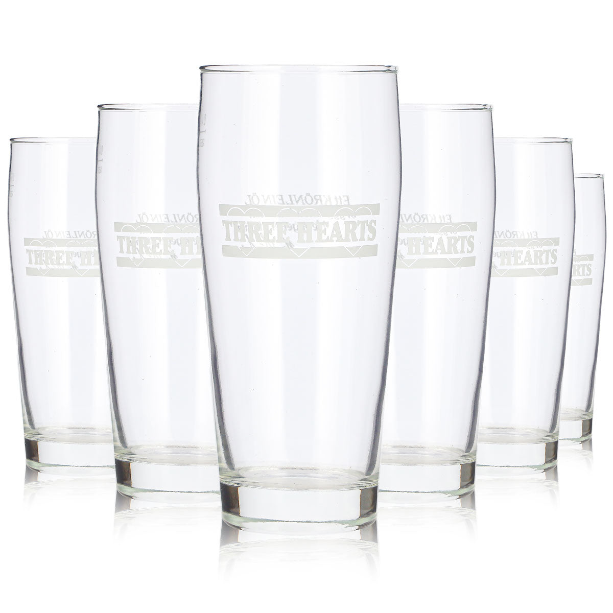 6 verres à bière « Three Hearts » de 0,4 l, modèle « Rastal Willi » (lot de 6)