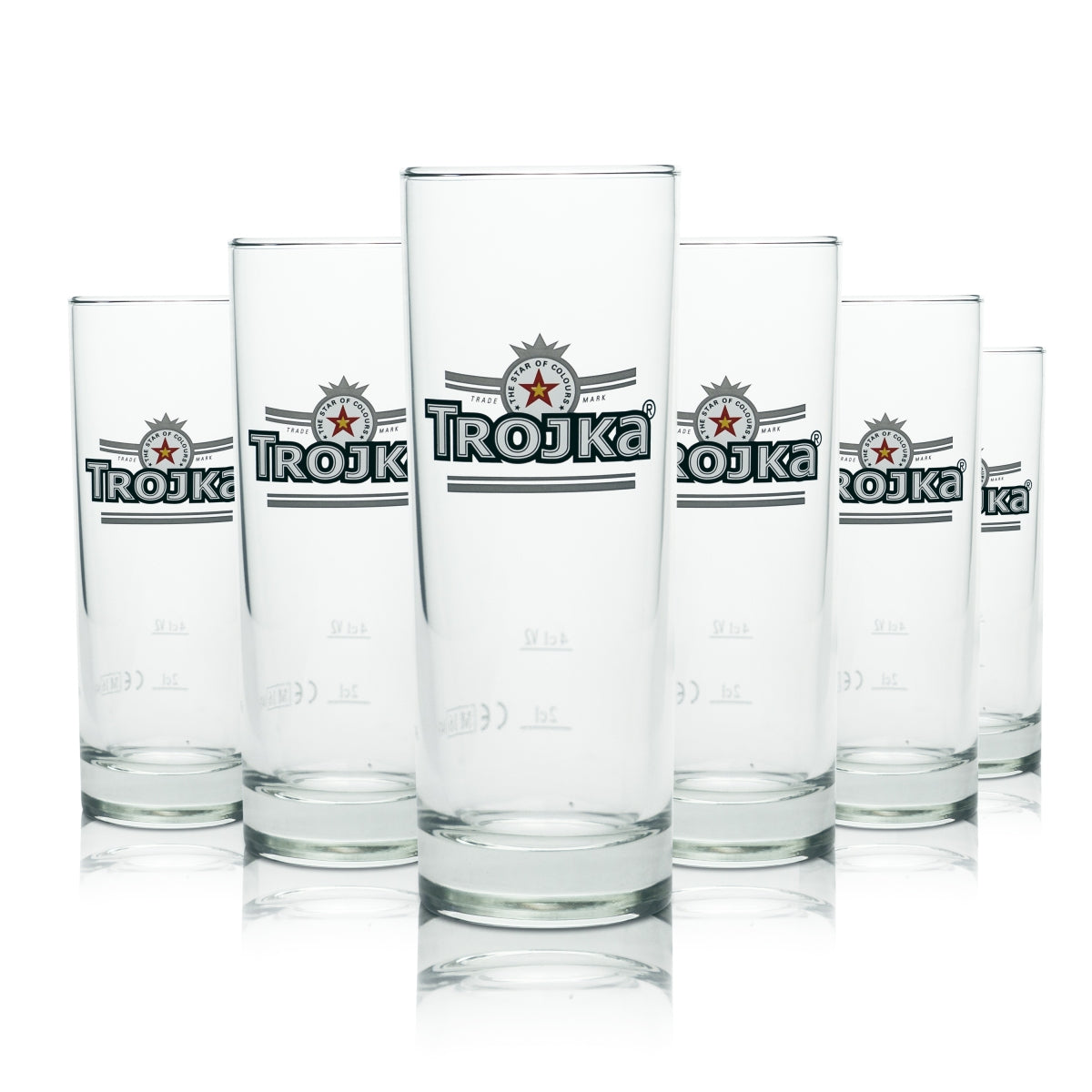 6 verres à long drink Trojka Vodka 2 cl 4 cl verres à cocktail verre droit shot bar