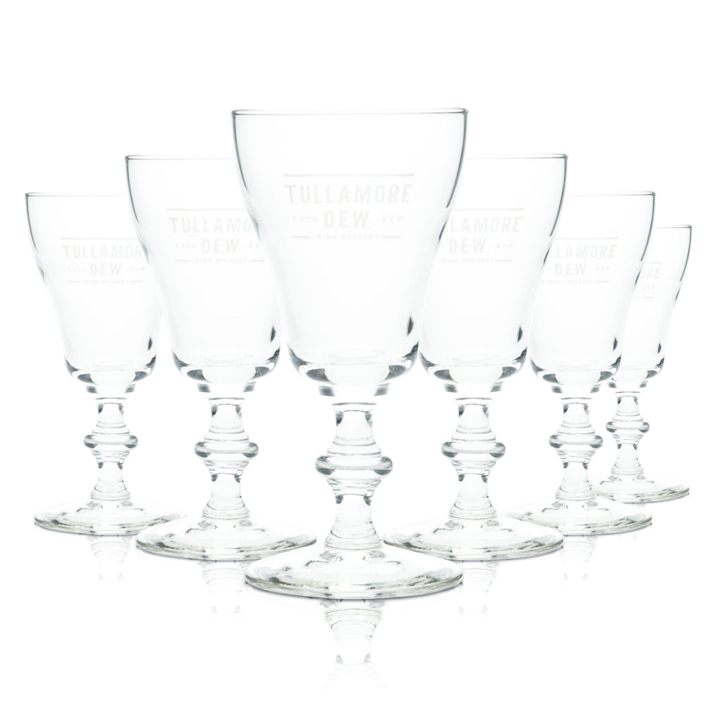 6 verres à whisky Tullamore Dew 0,15 l, style calice, Irish Single Malt
