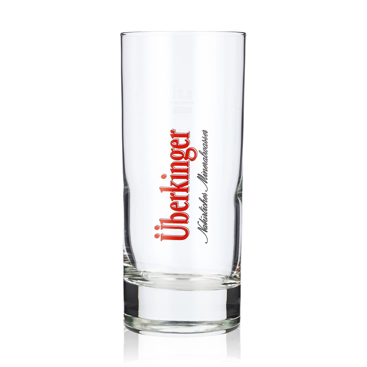 6x Verres à eau Überkinger 0,2 l Verres à eau Verres à pied Logo rouge Rastal – Vue 2
