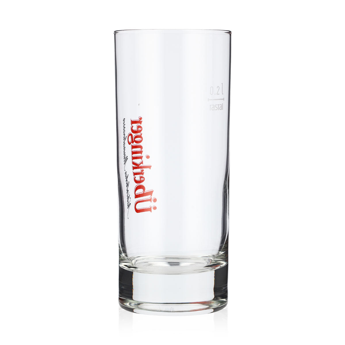 6x Verres à eau Überkinger 0,2 l Verres à eau Verres à pied Logo rouge Rastal – Vue 4