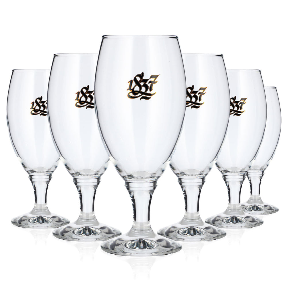 Lot de 6 verres à bière Unibroue « 1837 Sevilla » de 0,38 l, forme tulipe (lot de 6)