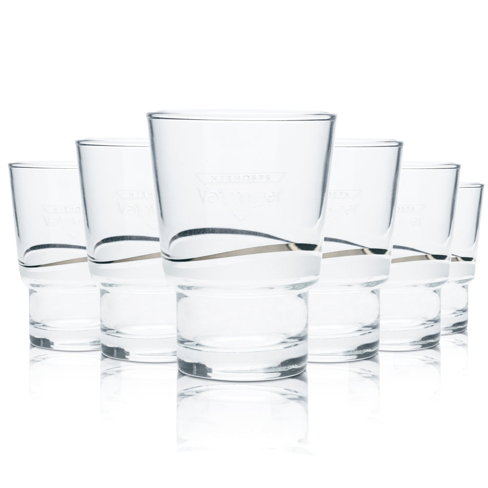 6x gobelets empilables en verre Vaihinger 0,15 l pour eau minérale ou jus de fruits Gastr