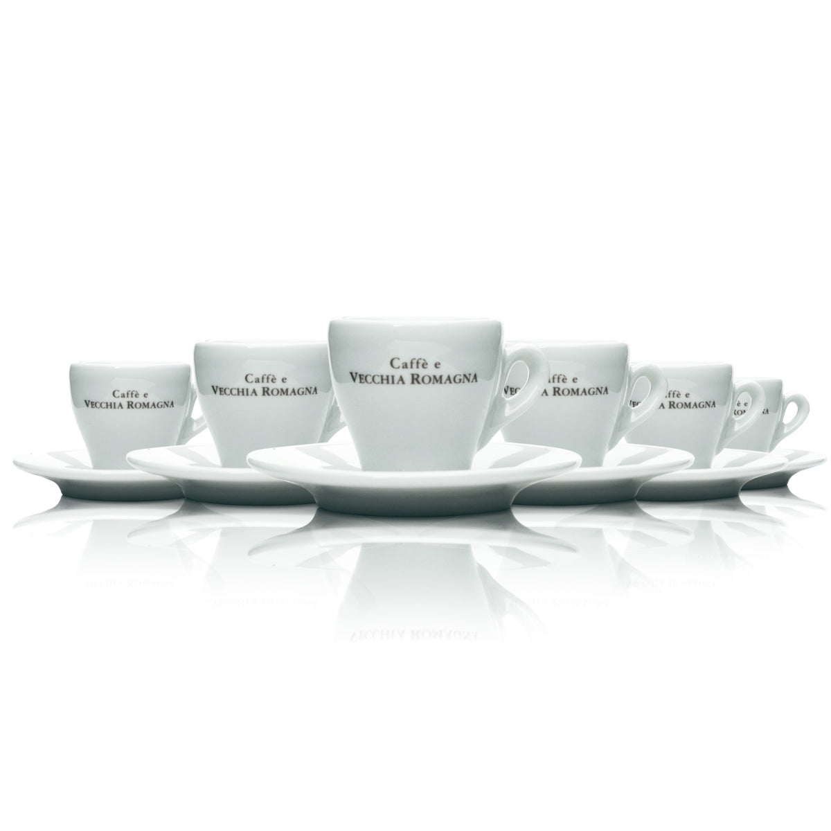 6x Vecchia Romagna Tasse à brandy + soucoupe 50 ml Nuova Point Assiette à espresso