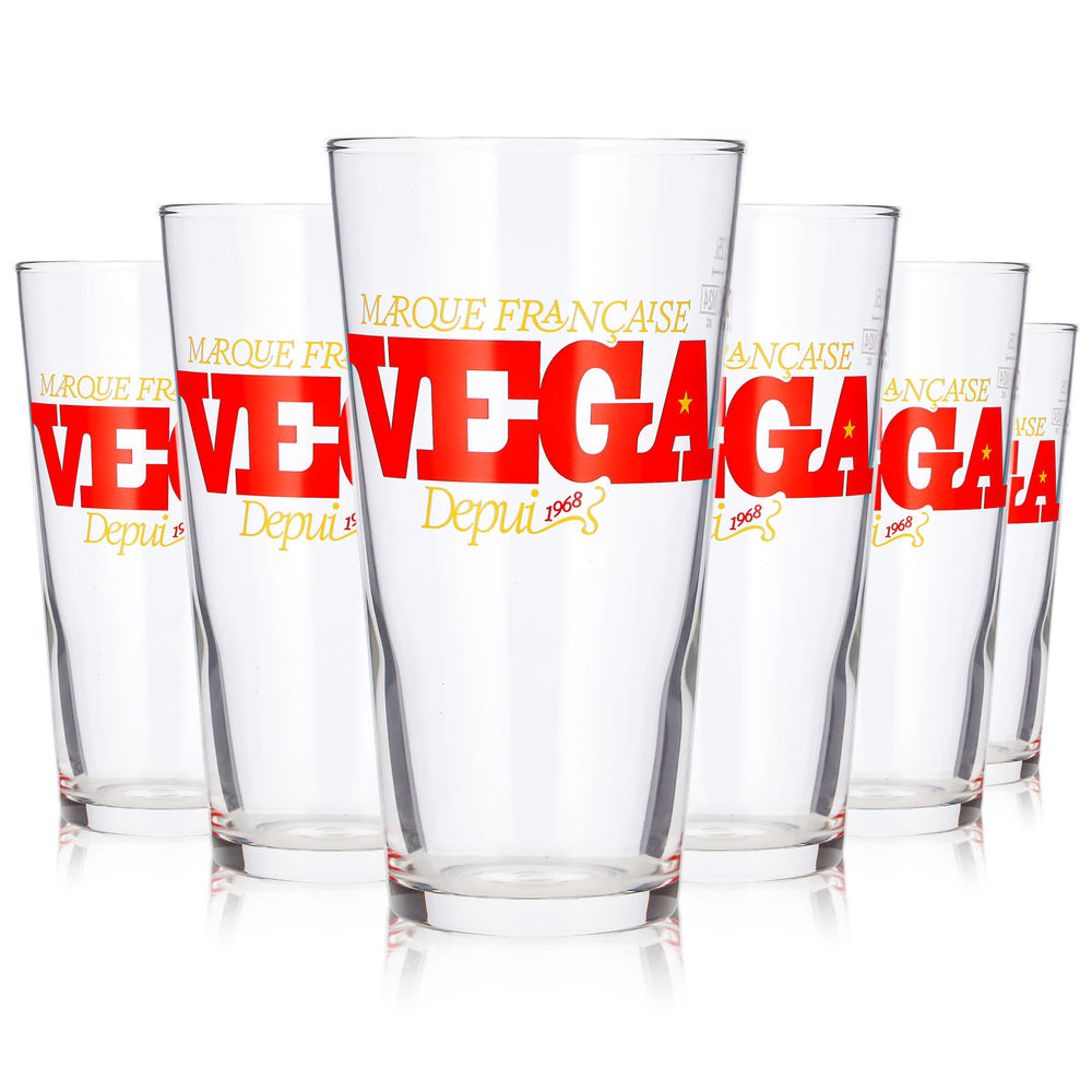 6 verres à bière Vega de 0,25 l, verres à bière Willibecher, chopes à bière Seidel (lot de 6)