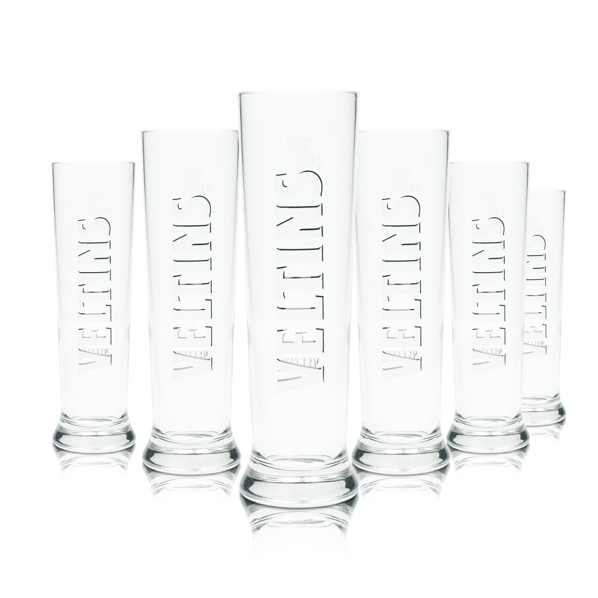 6 verres à bière Veltins 0,3 l Vancouver Cup Sahm Willi verres tulipe coupe bar