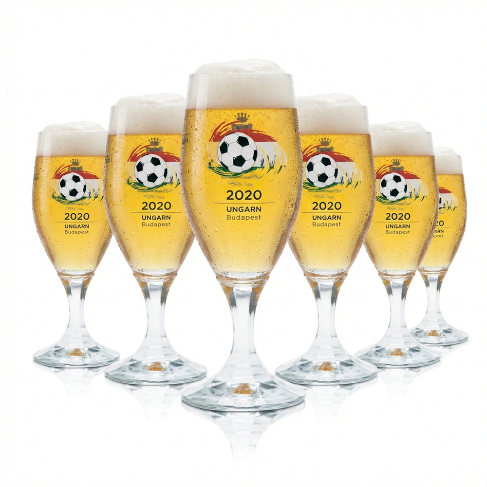 6 verres à bière Veltins 0,2 l, forme tulipe, coupe, Euro 2020, Hongrie, football, Euro 24