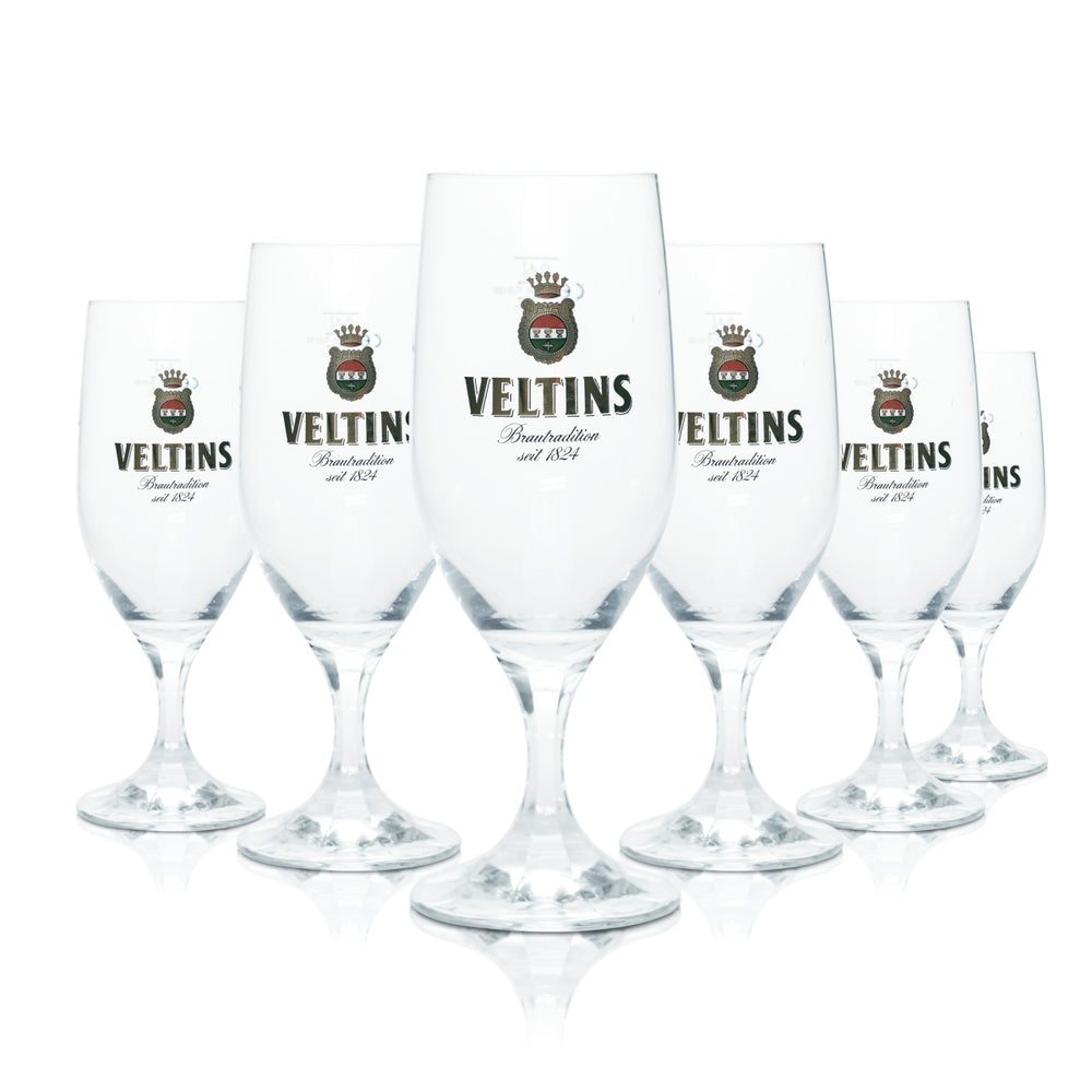6 verres Veltins 0,4 l, verres à bière Pilsener Tulipe, verres de brasserie, calibrés V+