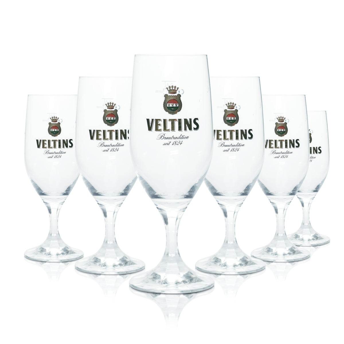 6 verres Veltins 0,4 l, verres à bière Pilsener Tulipe, verres de brasserie, calibrés V+