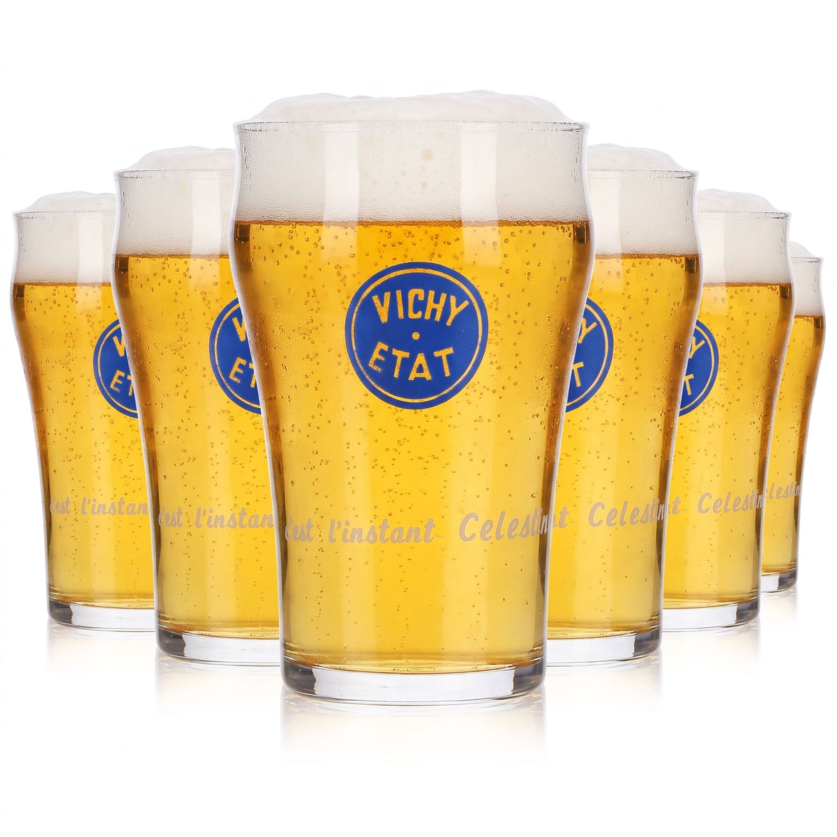 6 verres à eau Vichy Célestins, 0,2 l, Vichy ETAT (lot de 6)