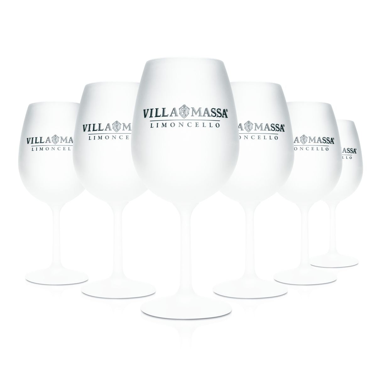 6x Villa Massa Verre 0,58 l Verres à pied satinés Verres à vin Limoncello Apéritif