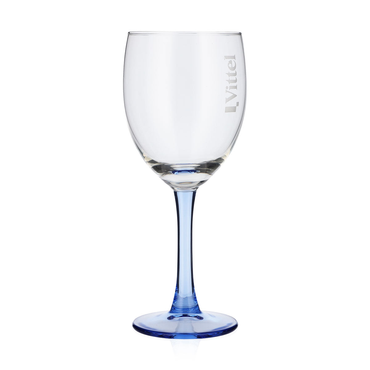 6 verres à pied Vittel Verres à pied Verres à eau Pied bleu – Vue 2