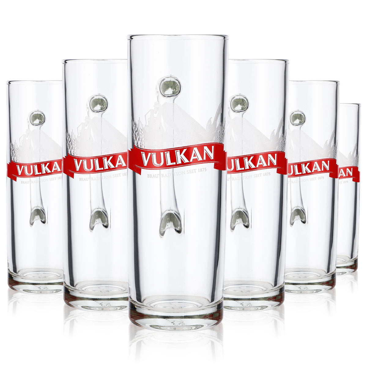 6 verres à bière Vulkanbräu 0,3 l, chope, verre à bière, chope à bière Dallas – Vue 8