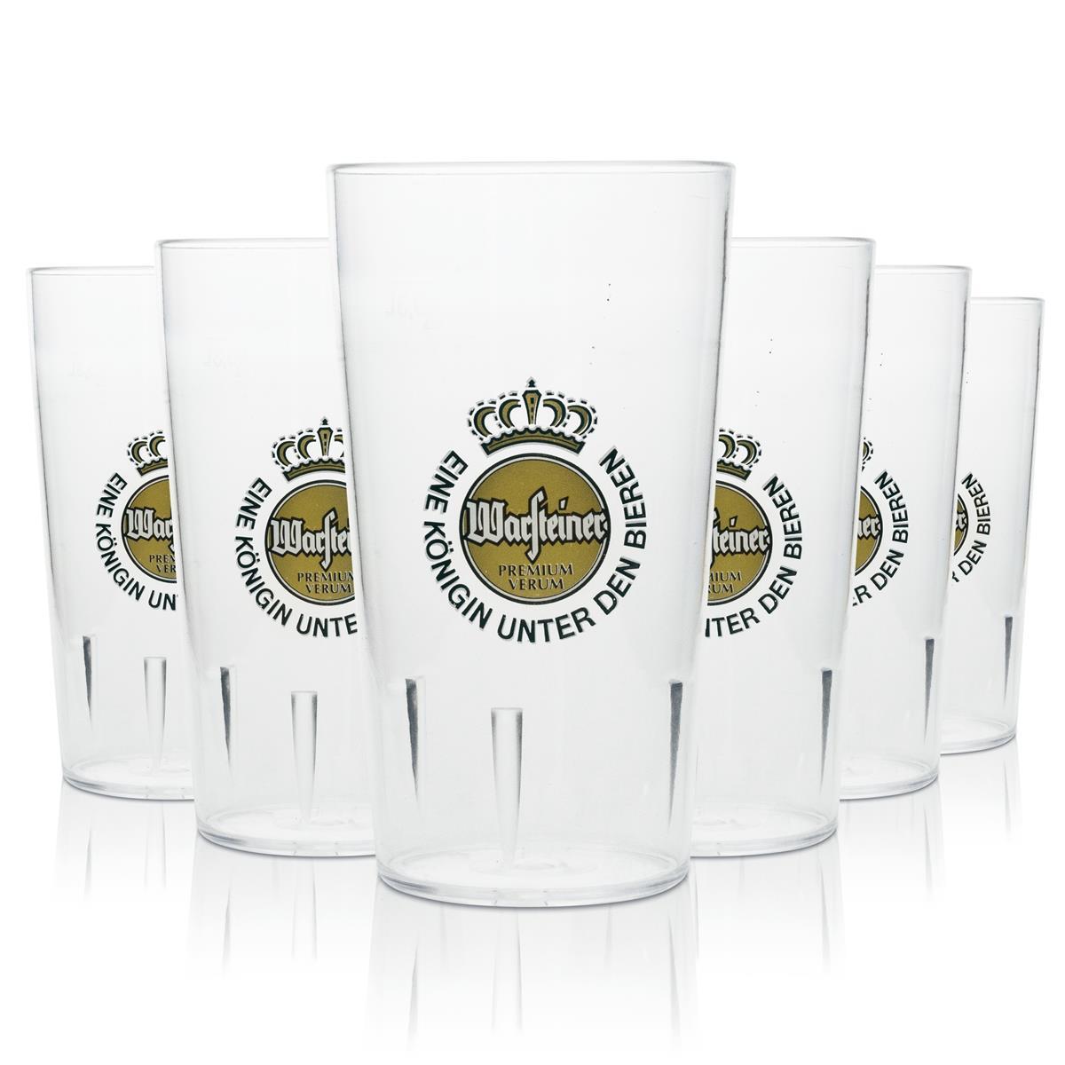 6 gobelets à bière Warsteiner réutilisables 0,3 l empilables