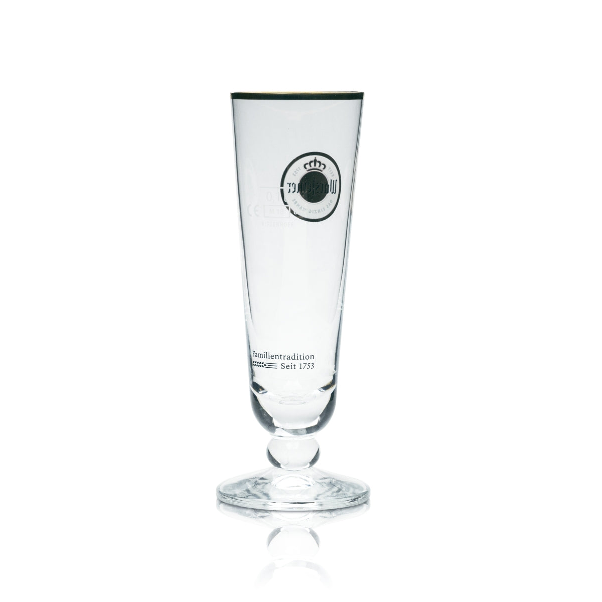 6 verres à bière Warsteiner 0,1 l, bord doré, forme tulipe, flûte, pied, brasserie – Vue 3