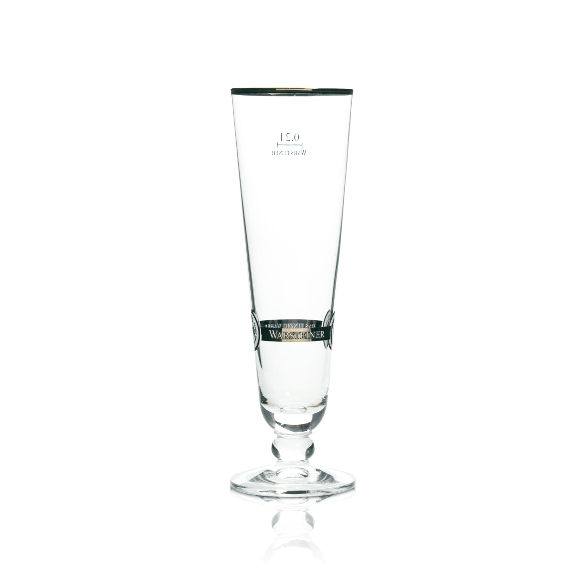 6 verres à bière Warsteiner 0,2 l, bord doré, verres à pils tulipe, verre à bière – Vue 3