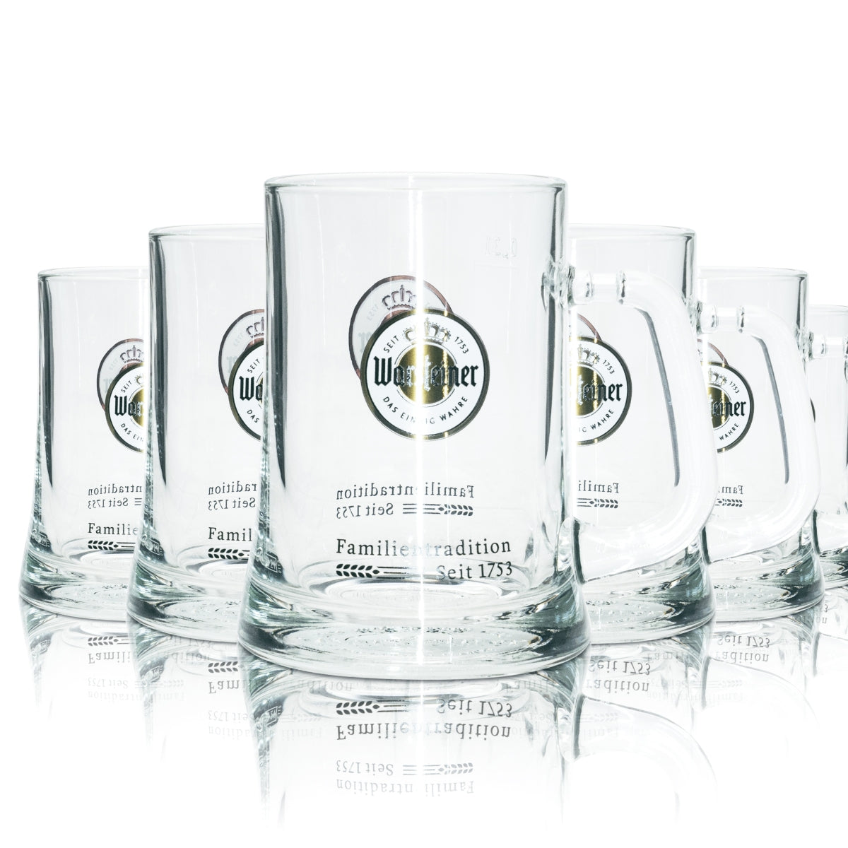 6 verres à bière Warsteiner 0,3 l, chopes, verres à anse, chopes à bière, chopes à bière