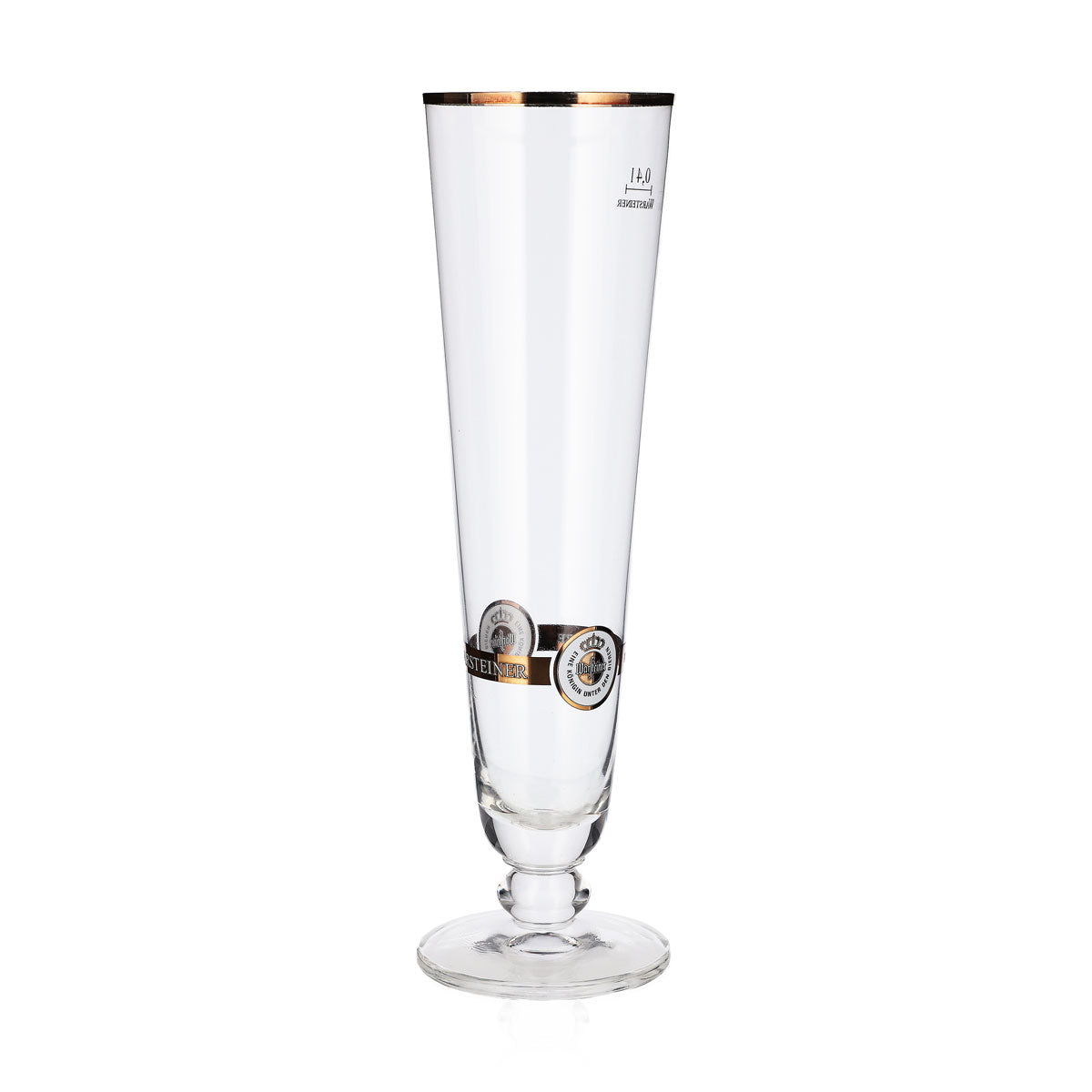 6 verres à bière Warsteiner 0,4 l, forme tulipe, bord doré, brasserie Gastro Pils – Vue 3
