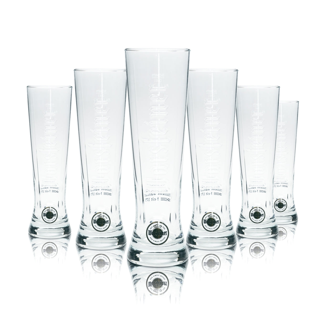 6 verres à bière Warsteiner 0,4 l Premium Cup Relief Pils verres à pied flûte Beer