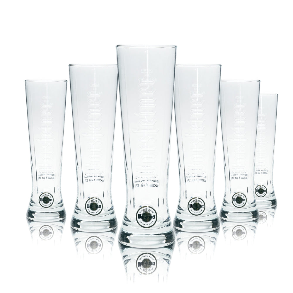 6 verres à bière Warsteiner 0,4 l Premium Cup Relief Pils verres à pied flûte Beer