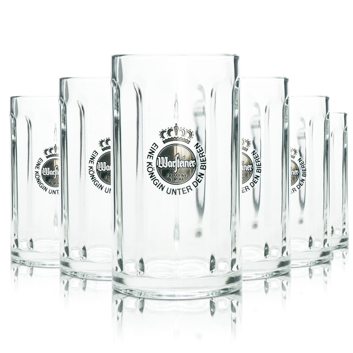 6 verres à bière Warsteiner 0,5 l, chopes Rastal Seidel avec anse, verres, chopes, chopes à bière