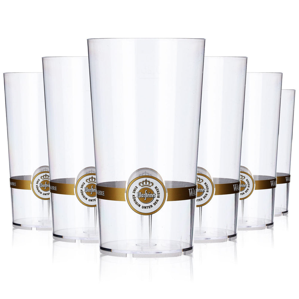 12 verres à bière Warsteiner 0,25 l, réutilisables, logo en bas avec anneau