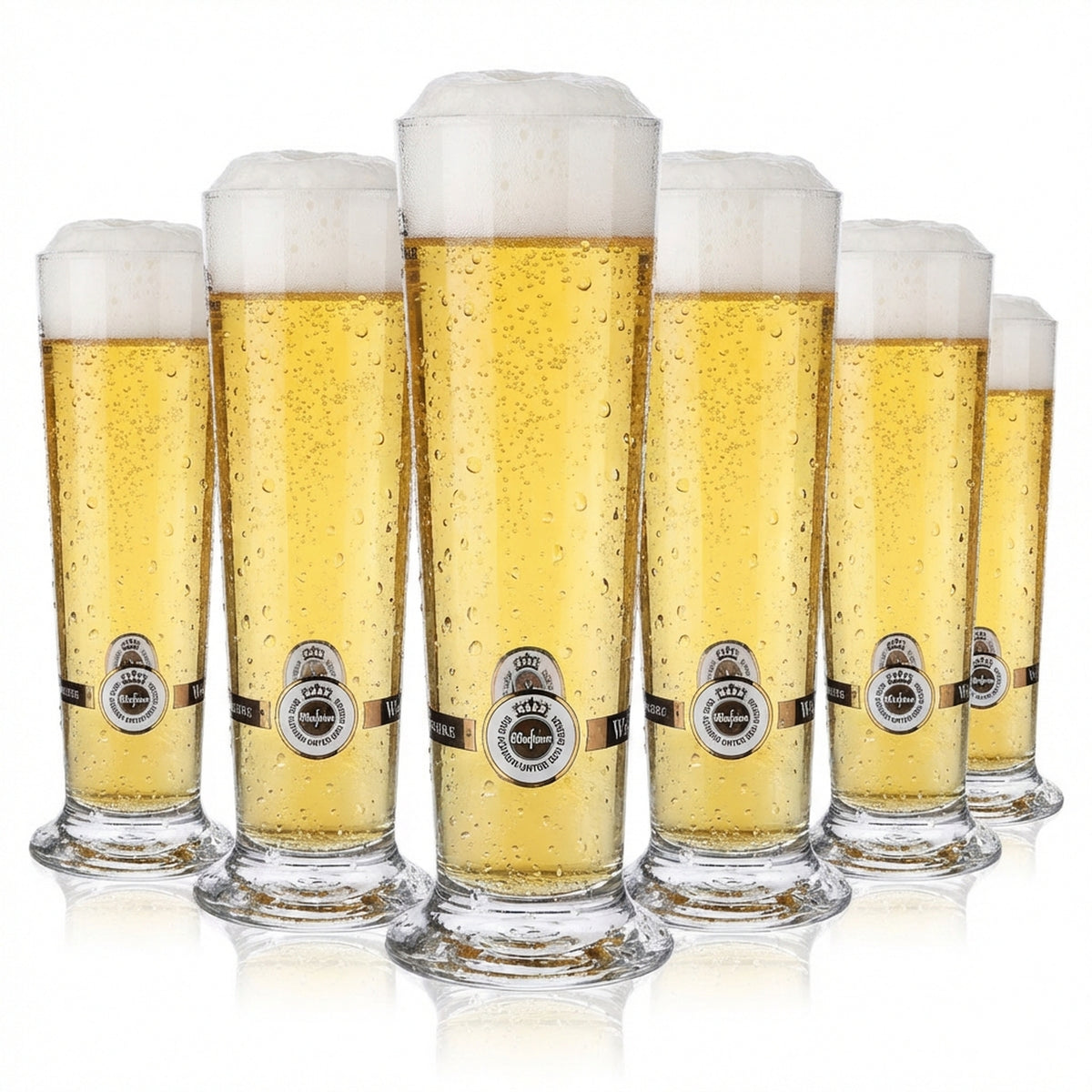 6 verres à bière Warsteiner 0,25 l Gobelet/bâton Logo en bas Rastal
