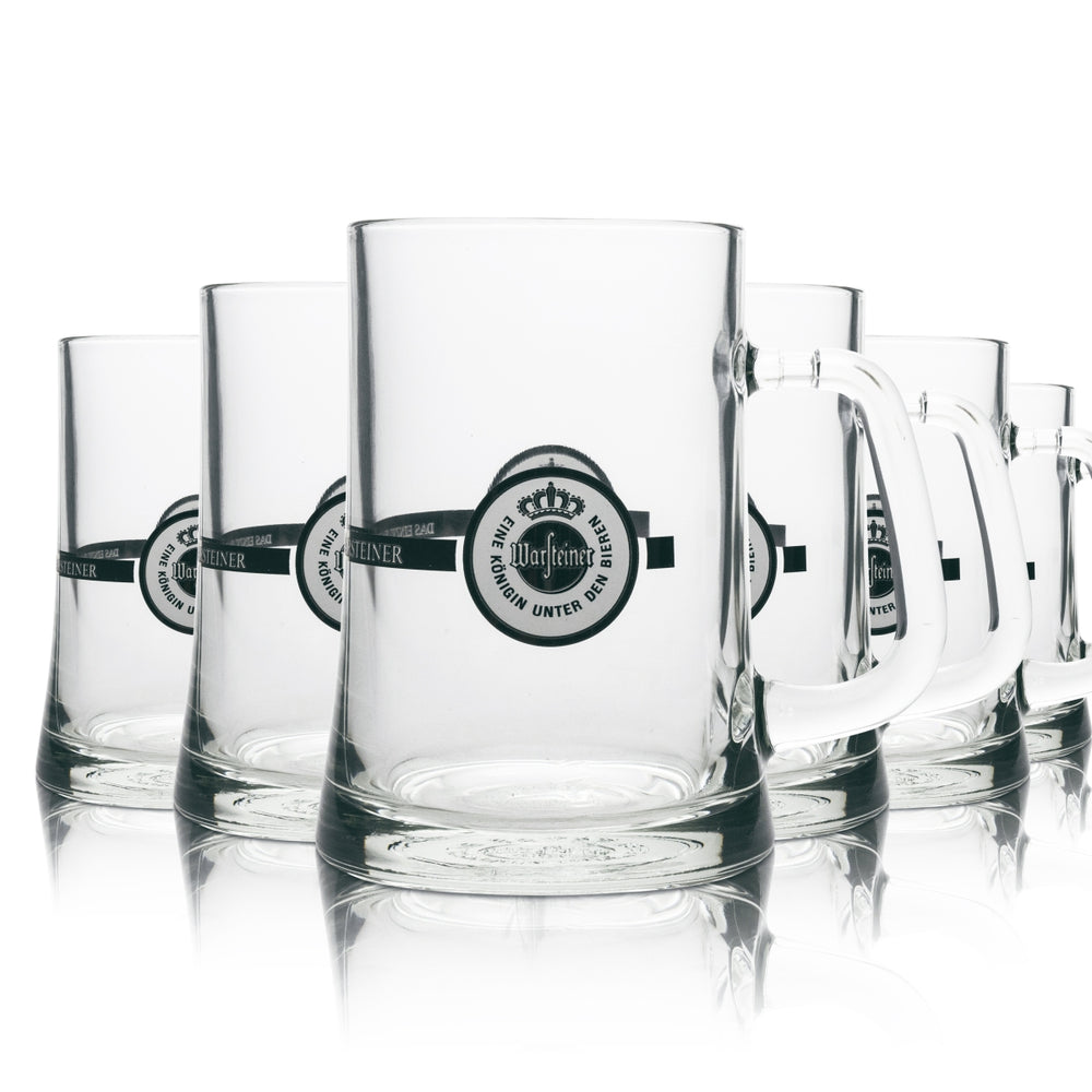 6 chopes à bière Warsteiner 0,5 l, chopes de l'amitié