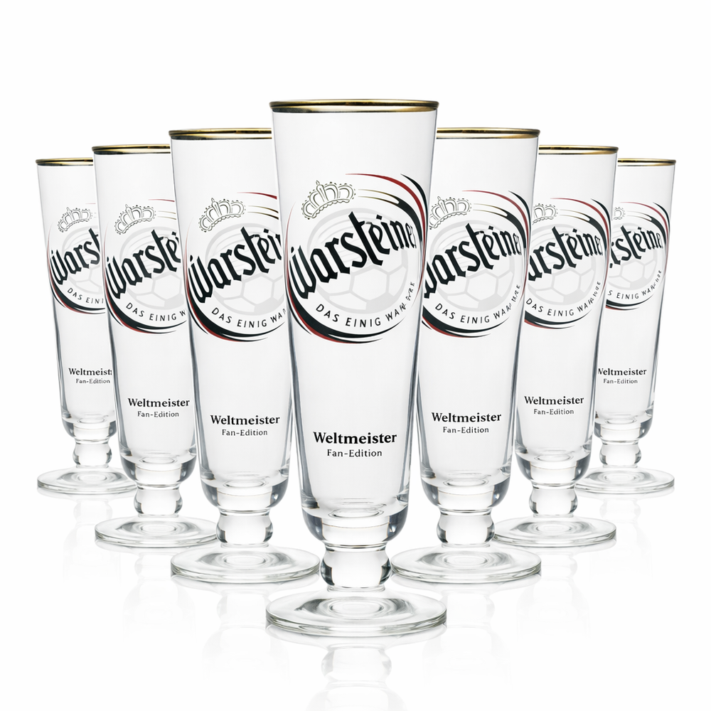 6 verres à bière Warsteiner Tulipe édition spéciale Fan Edition Weltmeister 300 ml