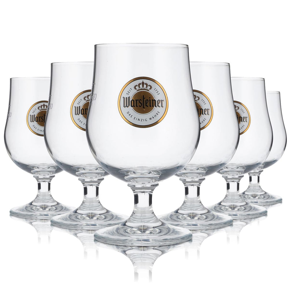 6 verres à bière Warsteiner verre bombé 0,25 l verre à bière Pilstulpe verre à bière Schwenker verre à bière Bristo grand format
