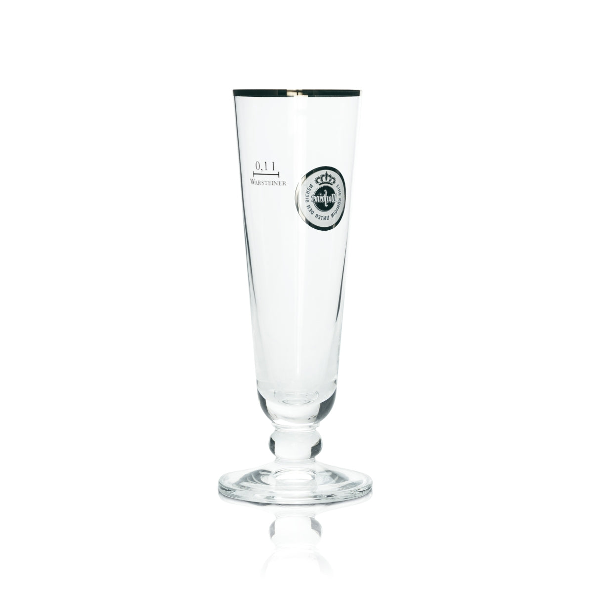 6 verres Warsteiner 0,1 l, forme tulipe, bord doré, calibrés, pour bière Pils, usage professionnel – Vue 3