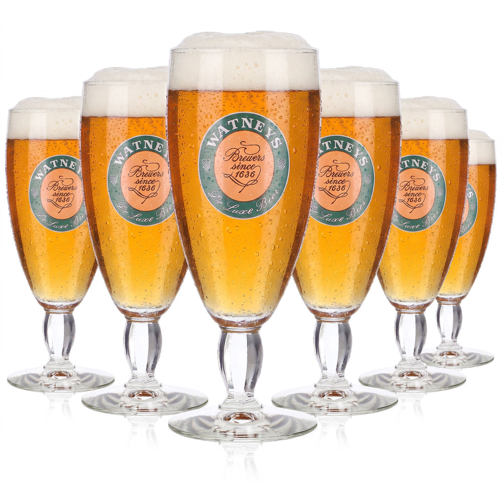 6 verres à bière Watney's, modèle « Cup » 0,3 l, en relief (lot de 6)