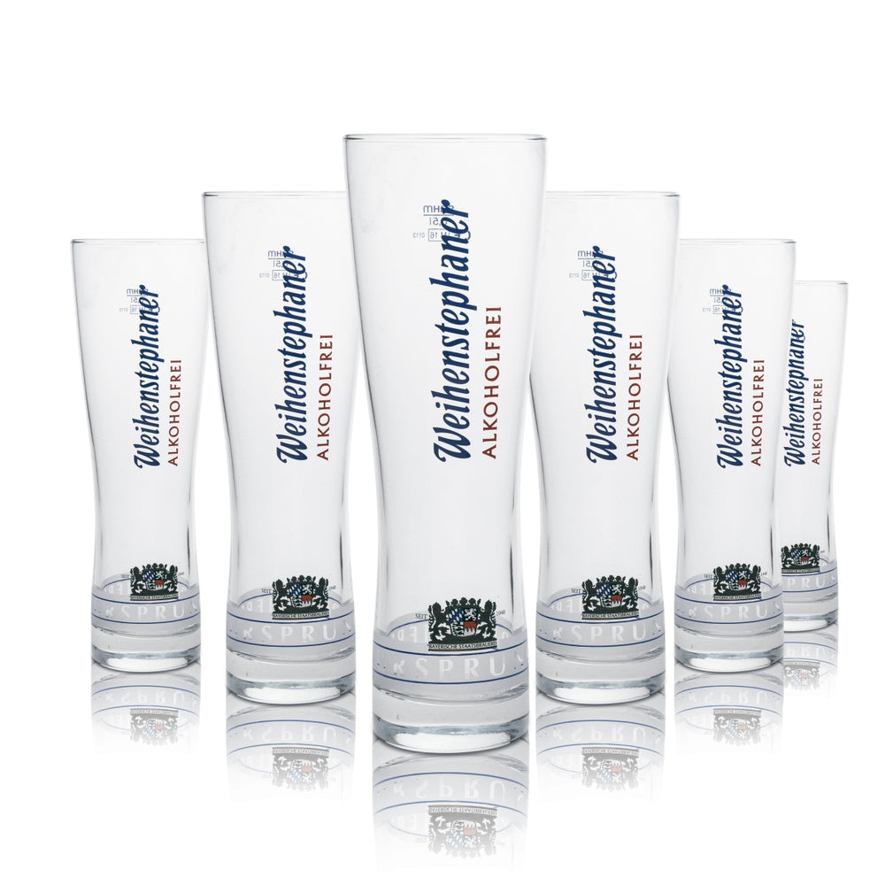 6 verres à bière Weihenstephan Verres à bière Weizen 0,5 l Sans alcool Sahm