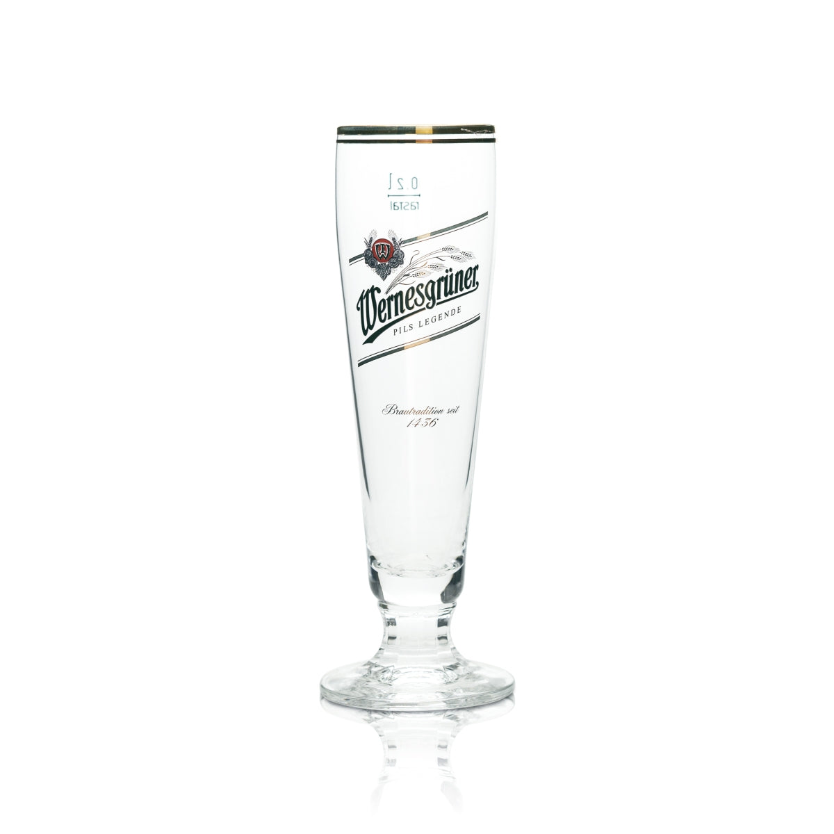 6 verres à bière Wernesgrüner 0,2 l, forme tulipe, légende « Rastal », bar à bière – Vue 2