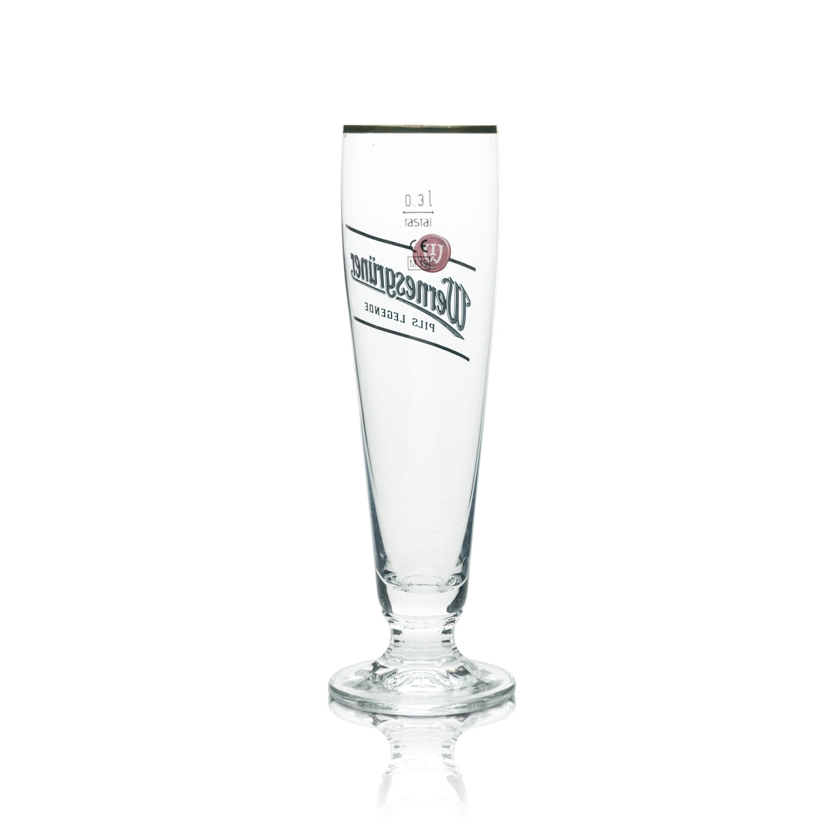 6 verres à bière Wernesgrüner 0,3 l, forme tulipe, légende « Rastal », bar à bière – Vue 3