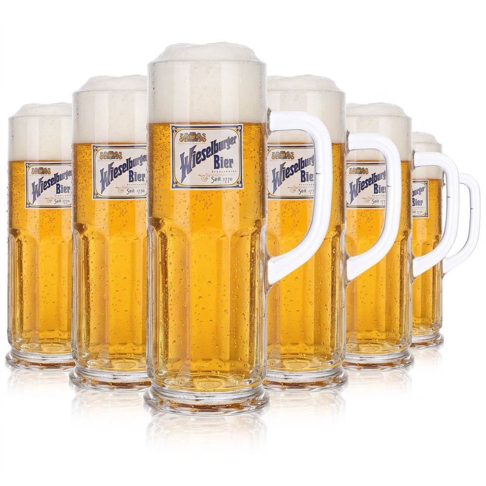 Lot de 6 verres à bière Wieselburger de 0,5 l, modèle « Seit 1770 Seidel Sahm »