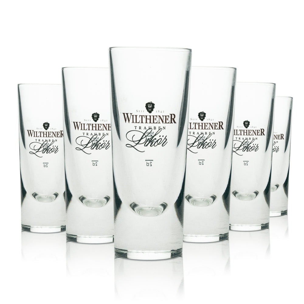 6 verres à liqueur Longdrink Wilthener Weinbrand sahm