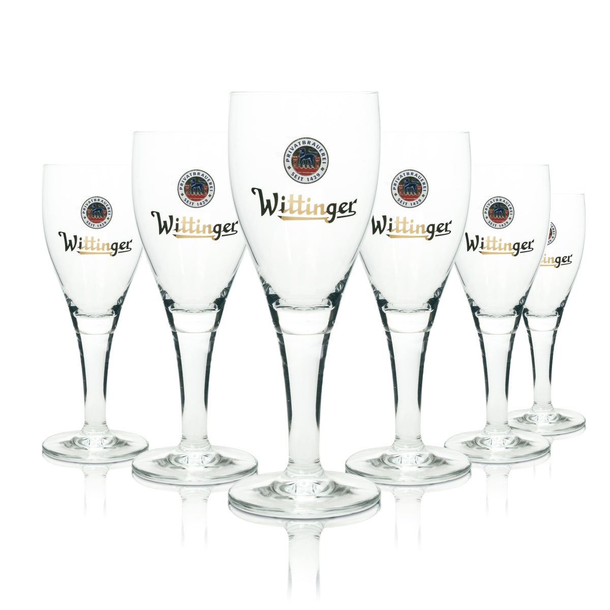 6 verres à bière Wittinger 0,3 l, verres tulipes Ritzenhoff, brasserie privée Beer