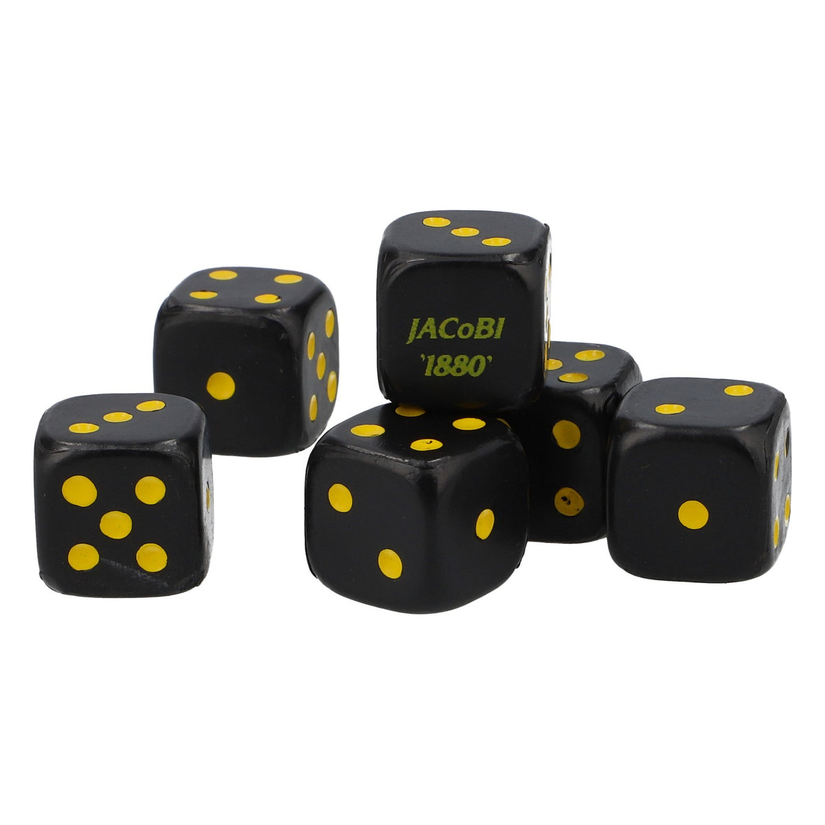 6 dés Jacobi Cognac Jeu de dés Jeu de dés noir