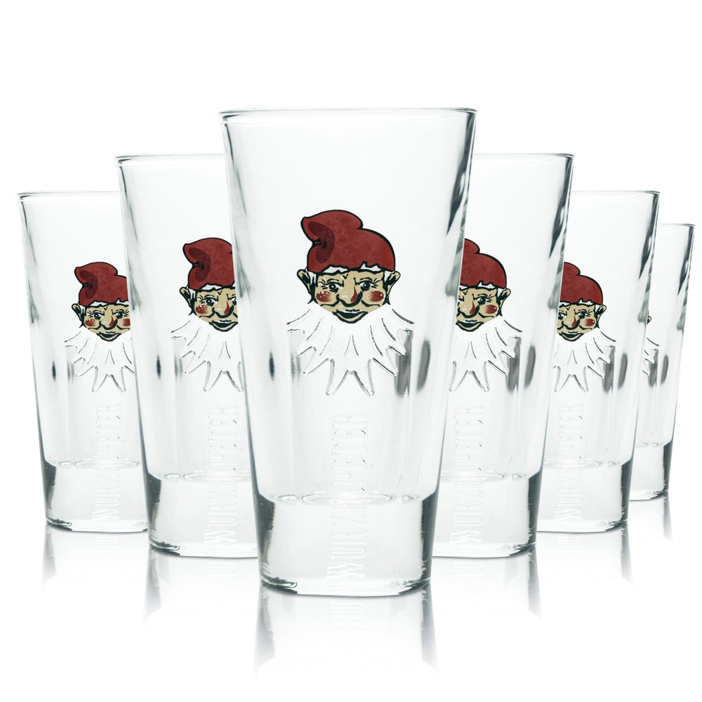 6x liqueur aux herbes Wurzelpeter, verre 4 cl, verres à shot Stamper, schnaps, RDA, bar