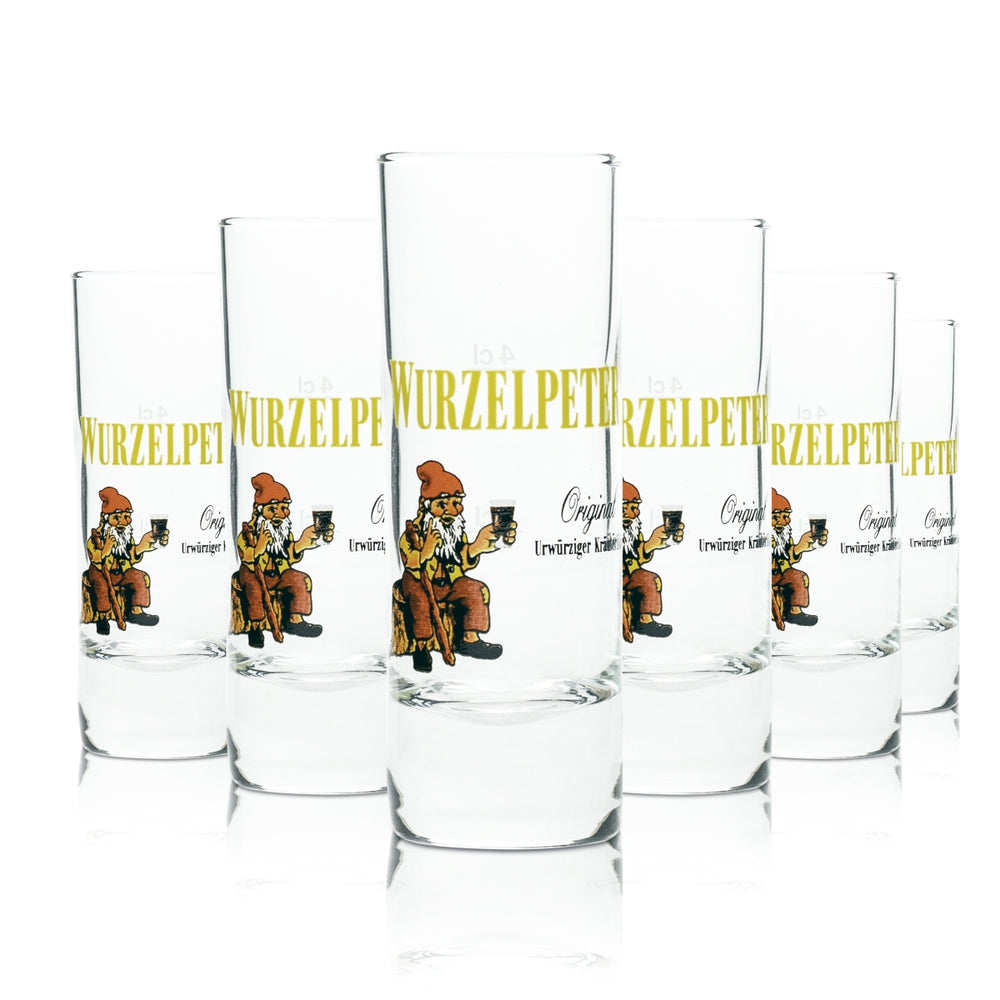 6x verres à liqueur Wurzelpeter 2 cl + 4 cl de schnaps Verres à shot Gastro Bar
